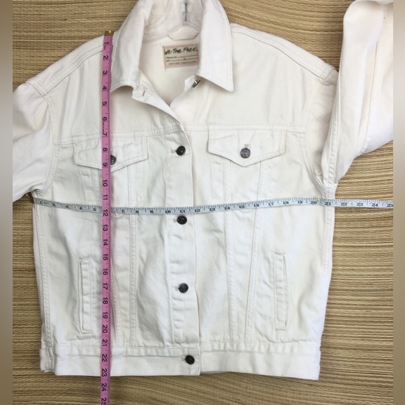 NWT Free People Jolene Trucker Denim Jacket in Ecru Size XS $128 - Picture 15 of 15